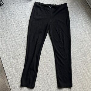 Eileen Fisher Women's Ponte Pull On Black Straight Leg Pants